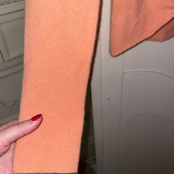 Orange cashmere bebe twist front sweater - Picture 5 of 7